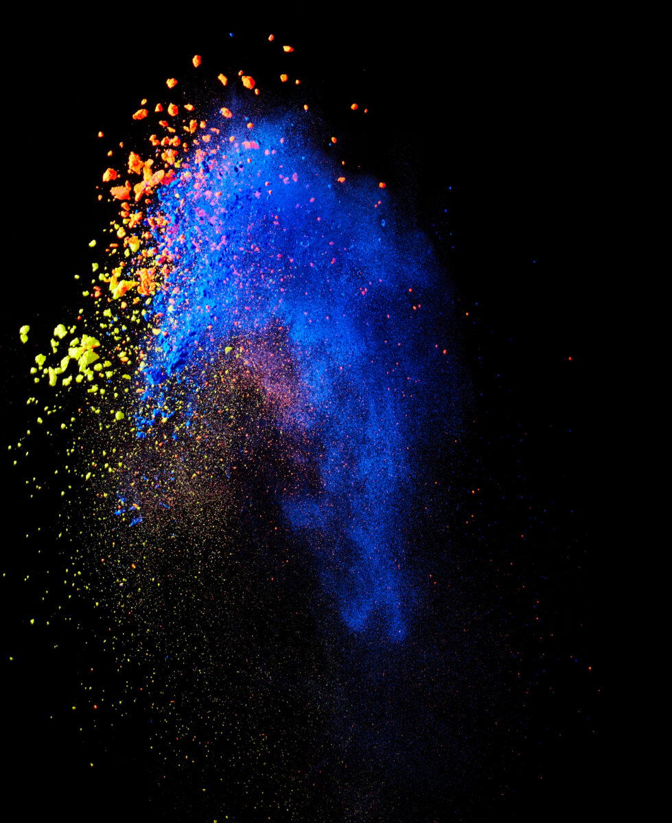 Splash of color powder